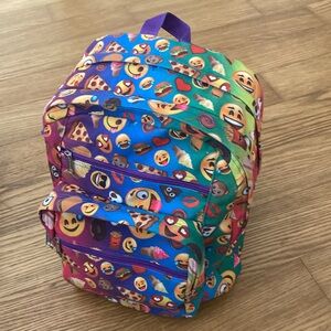Top Trenz Girl Emoji Multicolor Full Size School Backpack